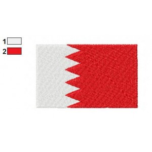Bahrain Flag Embroidery Design